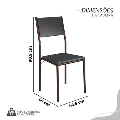 Imagem de Conjunto Sala de Jantar Mesa 160x90cm Base Pérola Tampo Mdf Florença