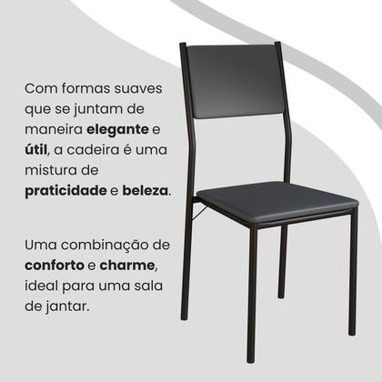 Imagem de Conjunto Sala de Jantar Mesa 160x90cm Base Pérola Tampo Mdf Laca com Vidro Florença