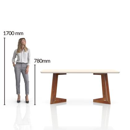 Imagem de Conjunto Sala De Jantar Mesa 160X90Cm Tampo Vidro/Mdf Com 6 Cadeiras Safira