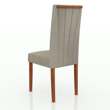 Imagem de Conjunto Sala De Jantar Mesa 160X90Cm Tampo Vidro/Mdf Com 6 Cadeiras Safira