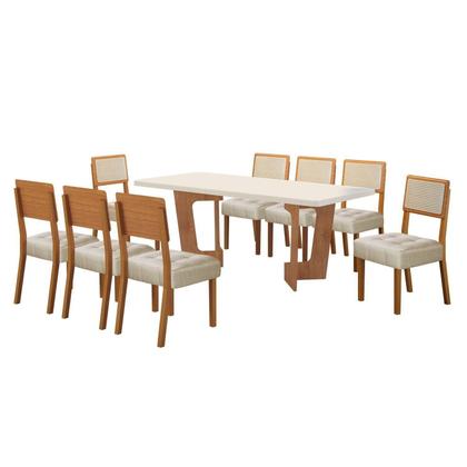 Imagem de Conjunto Sala de Jantar Mesa 180cm com 8 Cadeiras Liz