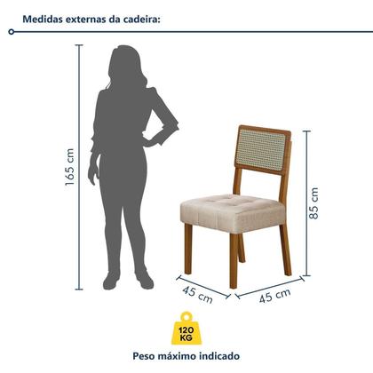 Imagem de Conjunto Sala de Jantar Mesa 180cm com 8 Cadeiras Liz