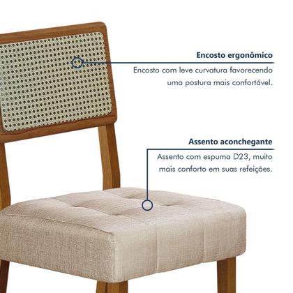 Imagem de Conjunto Sala de Jantar Mesa 180cm com 8 Cadeiras Liz