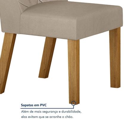 Imagem de Conjunto Sala de Jantar Mesa 180cm Tampo de 2,5cm com 6 Cadeiras Aurora