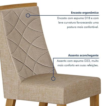 Imagem de Conjunto Sala de Jantar Mesa 180cm Tampo de 2,5cm com 6 Cadeiras Aurora