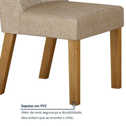 Imagem de Conjunto Sala de Jantar Mesa 180cm Tampo de 2,5cm com 6 Cadeiras Aurora