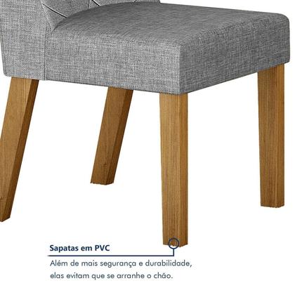 Imagem de Conjunto Sala de Jantar Mesa 180cm Tampo de 4,0cm com 6 Cadeiras Aurora