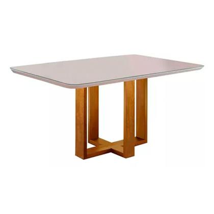 Imagem de Conjunto Sala de Jantar Mesa 4 Cadeiras Veludo Lisy Tampo C/Vidro 120x90 Mundial Móveis