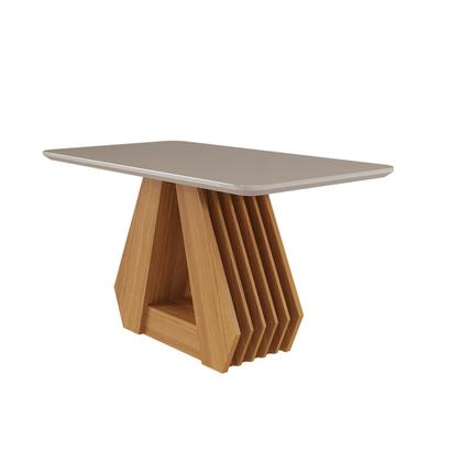 Imagem de Conjunto Sala de Jantar Mesa Ágata 130x80cm Tampo Vidro/MDF com 4 Cadeiras Clarice