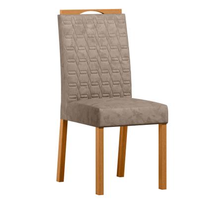 Imagem de Conjunto Sala de Jantar Mesa Anitta 1,60m com 6 Cadeiras Mariah Ypê/Off White/Lux - New Ceval