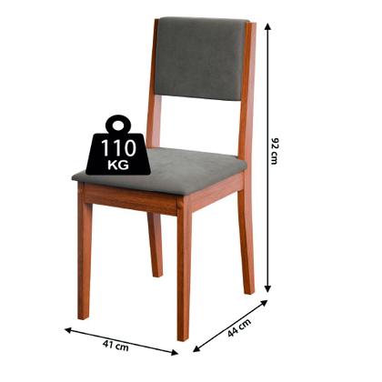 Imagem de Conjunto Sala de Jantar Mesa Athenas Quadrada 0,90m 4 Cadeiras Trento Dobuê