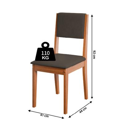 Imagem de Conjunto Sala de Jantar Mesa Athenas Quadrada 0,90m 4 Cadeiras Trento Dobuê