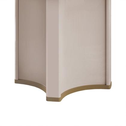Imagem de Conjunto Sala de Jantar Mesa Chanel Tampo Orgânico com Vidro 136cm com 6 Cadeiras Vitta Bege/Off White/Terracota/Pérola