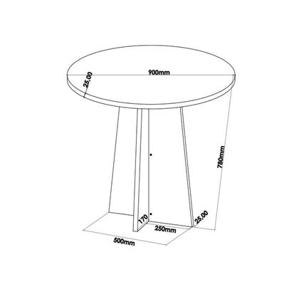 Imagem de Conjunto Sala de Jantar Mesa Chilli 90cm Tampo Redondo com 4 Cadeiras Sol