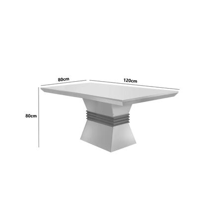 Conjunto Sala De Jantar Mesa Clarice 120X80Cm Tampo Vidro/Mdf Canto Reto Com 4 Cadeiras Valentina - Rufato Imagem de Conjunto Sala De Jantar Mesa Clarice 120X80Cm Tampo Vidro/Mdf Canto Reto Com 4 Cadeiras Valentina