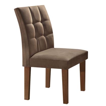 Imagem de Conjunto Sala de Jantar Mesa Classic Tampo de Vidro 4 Cadeiras Vitória