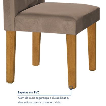 Imagem de Conjunto Sala de Jantar Mesa Classic Tampo de Vidro 4 Cadeiras Vitória