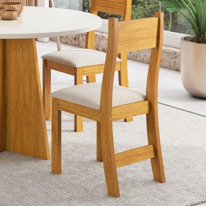 Imagem de Conjunto Sala De Jantar Mesa Com 4 Cadeiras Slin Viero