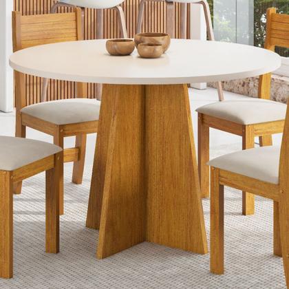 Imagem de Conjunto Sala De Jantar Mesa Com 4 Cadeiras Slin Viero