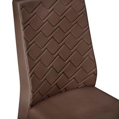 Imagem de Conjunto Sala de Jantar Mesa com 4 Cadeiras Tampo Curvo 160cm Kiara Freijó/Off White Lídia Veludo Moca - Dj Móveis