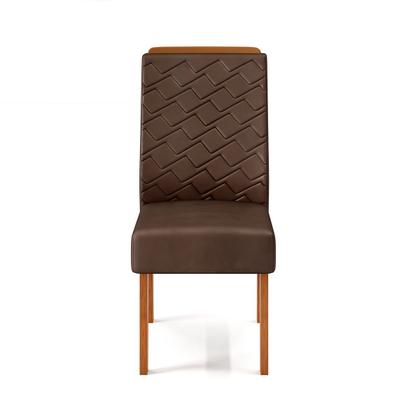 Imagem de Conjunto Sala de Jantar Mesa com 4 Cadeiras Tampo Curvo 160cm Kiara Freijó/Off White Lídia Veludo Moca - Dj Móveis