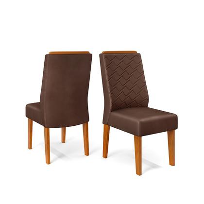 Imagem de Conjunto Sala de Jantar Mesa com 4 Cadeiras Tampo Curvo 160cm Kiara Freijó/Off White Lídia Veludo Moca - Dj Móveis