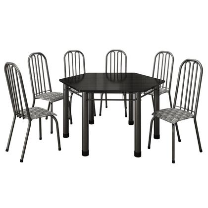 Imagem de Conjunto Sala de Jantar Mesa com 6 Cadeiras Natal