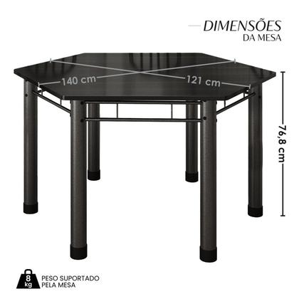 Imagem de Conjunto Sala de Jantar Mesa com 6 Cadeiras Natal