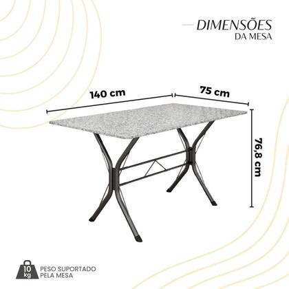Imagem de Conjunto Sala de Jantar Mesa com 6 Cadeiras Natal