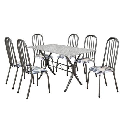 Imagem de Conjunto Sala de Jantar Mesa com 6 Cadeiras Natal