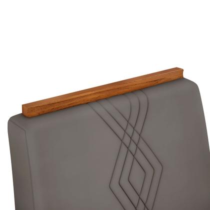 Imagem de Conjunto Sala de Jantar Mesa com 6 Cadeiras Tampo Curvo 160cm Kiara Freijó/Off White Yasmin Veludo Lunar - Dj Móveis