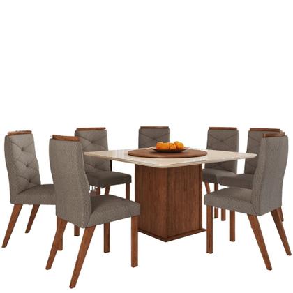 Imagem de Conjunto Sala de Jantar Mesa com 8 Cadeiras Ref 138/23 Móveis Zamarchi