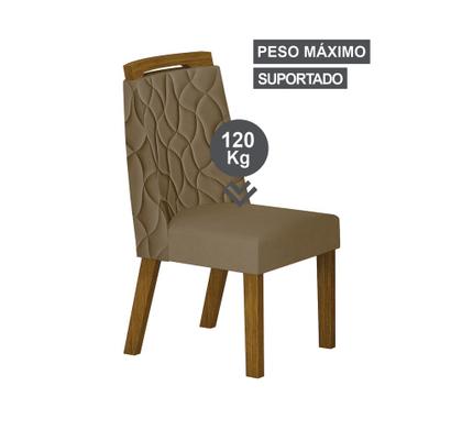 Imagem de Conjunto Sala de Jantar Mesa Com Vidro 180cm com 6 Cadeiras Pé Madeira Dacota