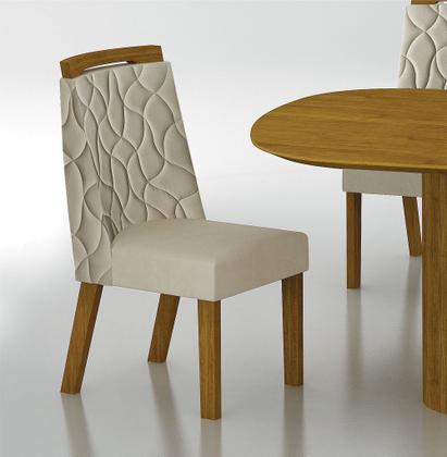 Imagem de Conjunto Sala de Jantar Mesa Com Vidro 180cm com 6 Cadeiras Pé Madeira Dacota