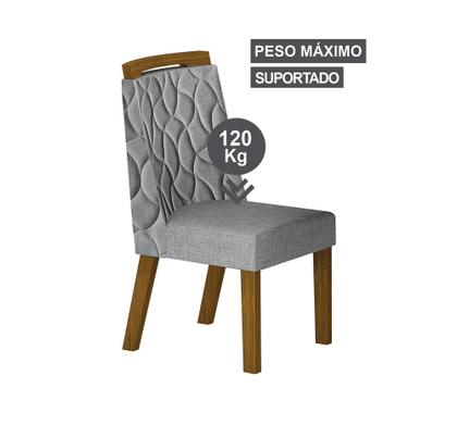 Imagem de Conjunto Sala de Jantar Mesa Com Vidro 180cm com 6 Cadeiras Pé MDF Dacota