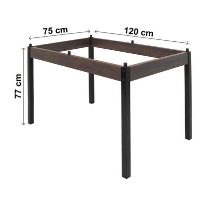 Imagem de Conjunto Sala de Jantar Mesa Dubai 120x75cm Tampo Vidro com 4 Cadeiras