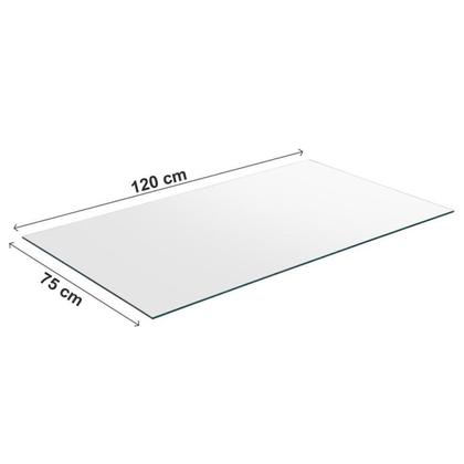 Imagem de Conjunto Sala de Jantar Mesa Dubai 120x75cm Tampo Vidro com 4 Cadeiras