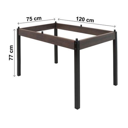 Imagem de Conjunto Sala de Jantar Mesa Dubai 120x75cm Tampo Vidro com 4 Cadeiras
