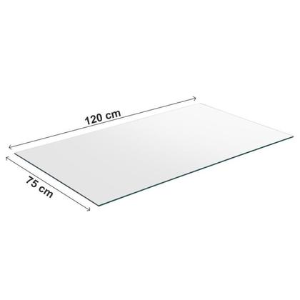 Imagem de Conjunto Sala de Jantar Mesa Dubai 120x75cm Tampo Vidro com 4 Cadeiras