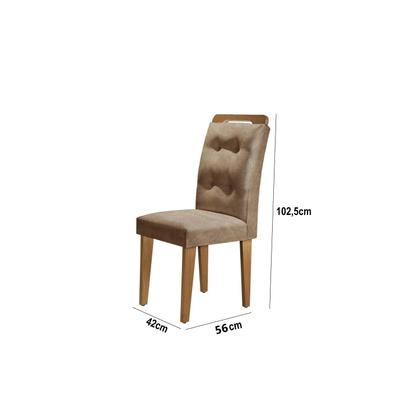 Imagem de Conjunto Sala de Jantar Mesa e 6 Cadeiras Amanda Espresso Móveis