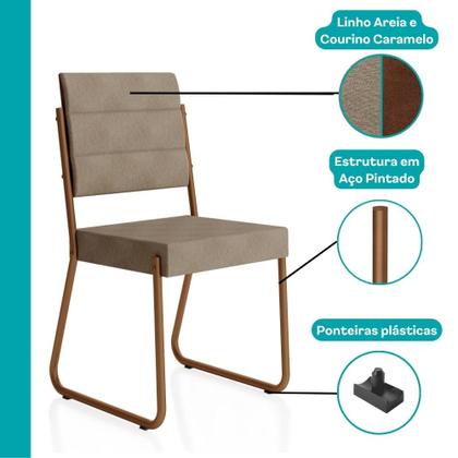 Conjunto Sala de Jantar Mesa e 6 Cadeiras Fênix Carraro Rose Imagem de Conjunto Sala de Jantar Mesa e 6 Cadeiras Fênix Carraro Rose