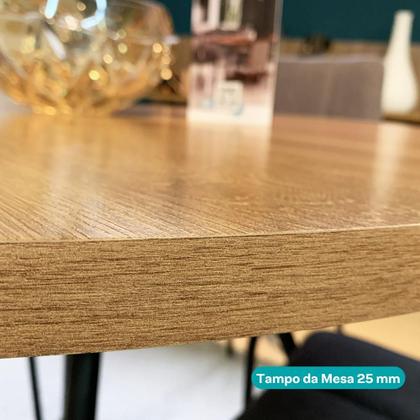 Conjunto Sala de Jantar Mesa e 6 Cadeiras Fênix Carraro Rose Imagem de Conjunto Sala de Jantar Mesa e 6 Cadeiras Fênix Carraro Rose