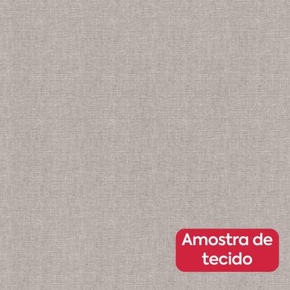 Imagem de Conjunto Sala de Jantar Mesa Easy Pop 170x90cm Tampo Vidro/MDF com 6 Cadeiras Confort Linho Mosaico Cinza Amendoa Clean/off White