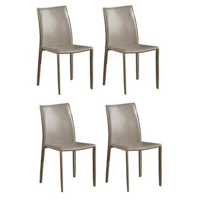 Imagem de Conjunto Sala de Jantar Mesa Eiffel Redonda 120cm Tampo MDF com 4 Cadeiras Amanda