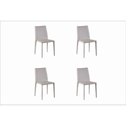 Imagem de Conjunto Sala de Jantar Mesa Eiffel Redonda 120cm Tampo MDF com 4 Cadeiras Amanda