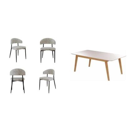 Imagem de Conjunto Sala de Jantar Mesa Elegance Candian com 4 Cadeiras Bless
