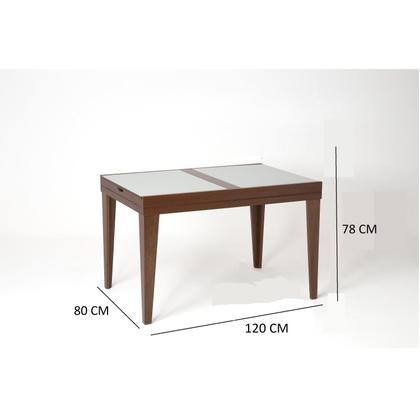 Imagem de Conjunto Sala de Jantar Mesa Extensível 120x80cm com 4 Cadeiras Madri Carmo Móveis