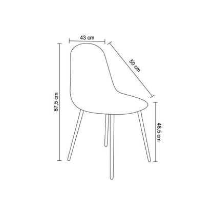Imagem de Conjunto Sala de Jantar Mesa Finlândia 120x75cm com 6 Cadeiras Tania PU Rivatti