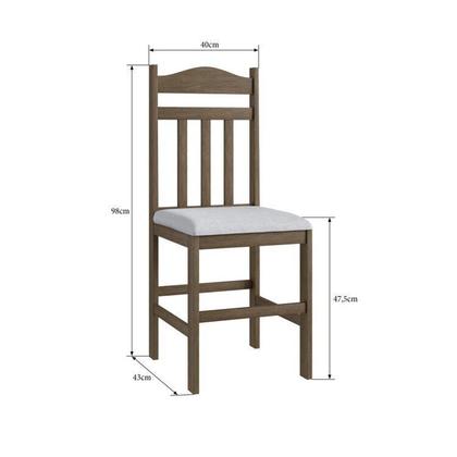 Imagem de Conjunto Sala de Jantar Mesa Fixa com 4 Cadeiras