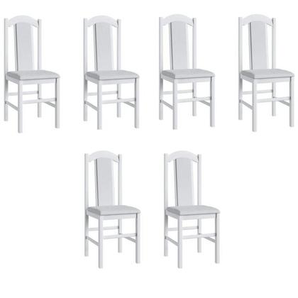 Imagem de Conjunto Sala de Jantar Mesa Fixa com 6 Cadeiras